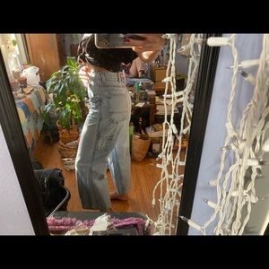 Vintage denim cargo jeans